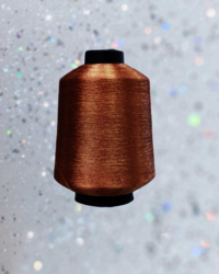 901 Copper Zari Thread - 100% Polyester, Plain Dyed Filament Yarn | Copper Color For Embroidering With Rich Visual Appeal