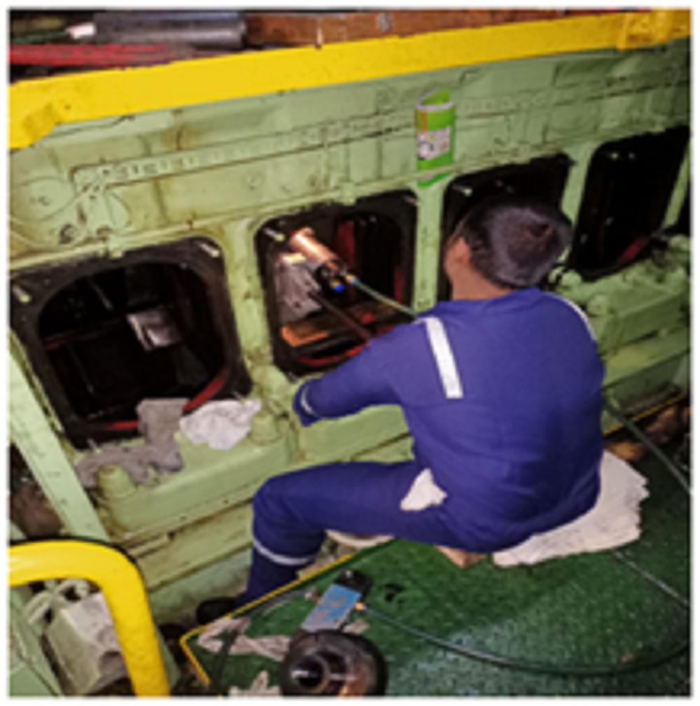 Repair on Vessel of Auxiliary Engine Crankshaft