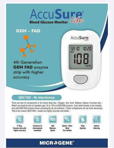 ACCUSURE BLOOD GLUCOSE METER LIFE