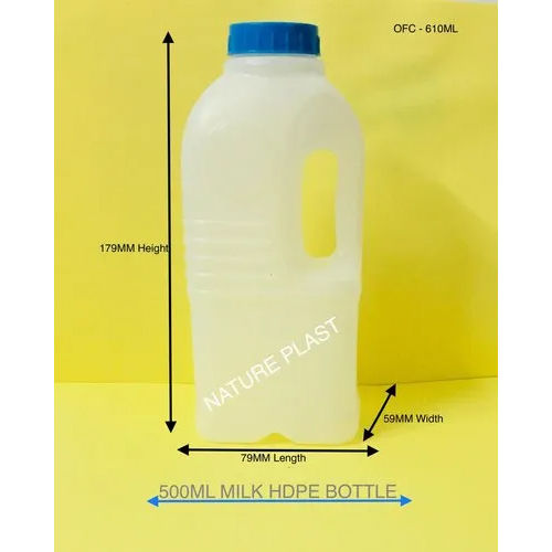 White 500Ml Hdpe Milk Empty Container