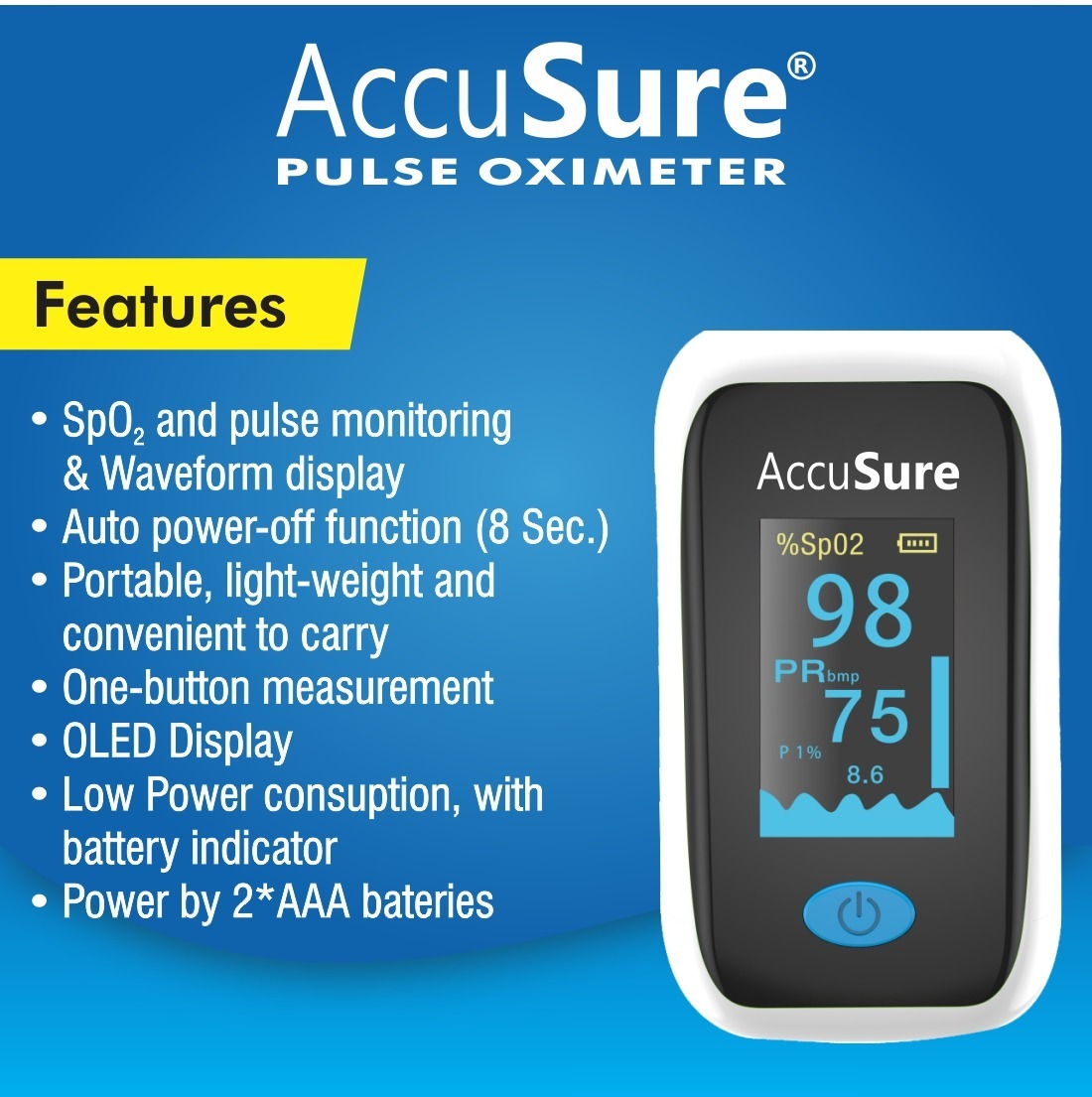 ACCUSURE PULSE OXIMETER