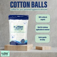 100% Chemical Free Cotton Balls - 100% Natural Cotton, Resealable Pouch, White Color | Ideal for Makeup Application & Delicate Surface Cleaning