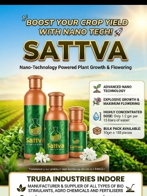 Sattava Bio Stimulant - Nano Technology Powder 1-2gm/Liter Water | Quick Release, Enhances Flowering, Promotes Cell Division, Increases Fruit Size and Shelf Life, Reduces Flower Drop