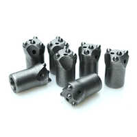 Tungsten Rock Drill Bits - High-grade Tungsten Carbide, 5 Inch Length, Black Color , Anti-vibration Design For Industrial Use