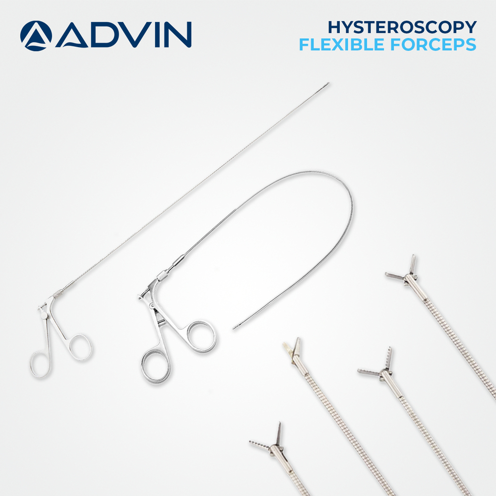 Hysteroscopy Forceps - Reusable, Flexible & Semi-Flexible Types, Strong Grasping with Autoclavable Design