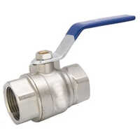 Brass Ball Valve - 2 Inch, High Pressure 20 Bar | Rust-Proof Coating, Screwed Connections, Silver Polished Finish, 210 MPa Tensile Strength