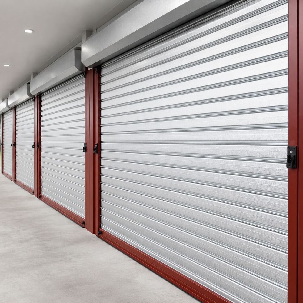 Manual Rolling Shutter - Aluminum, Automatic Opening, Silver Color | Exterior Insulation, Horizontal Pattern, 1 Piece