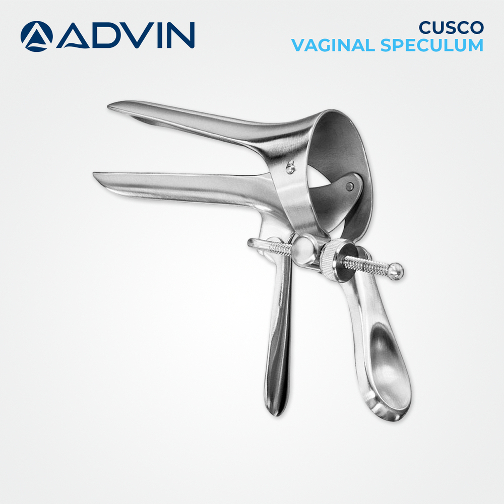 Cusco Self-Retaining Bivalve Vaginal Speculum - Stainless Steel Manual Operation Dual-Blade Design | Easy to Use Reusable & Autoclavable Long-Lasting Superior Quality