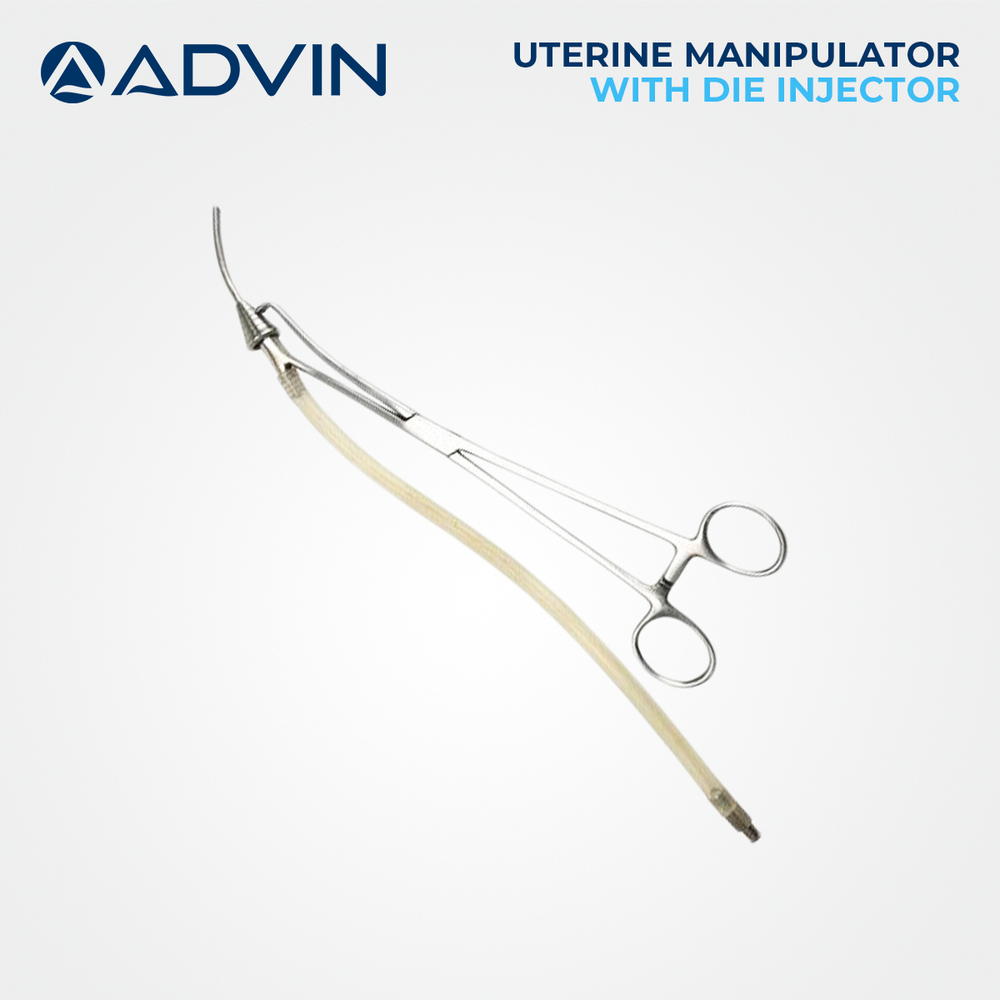 Uterine Manipulator With Die Injector - Manual Operation, Real-time Use | Durable, Highly Compatible, Flexible For Laparoscopic Hysterectomy
