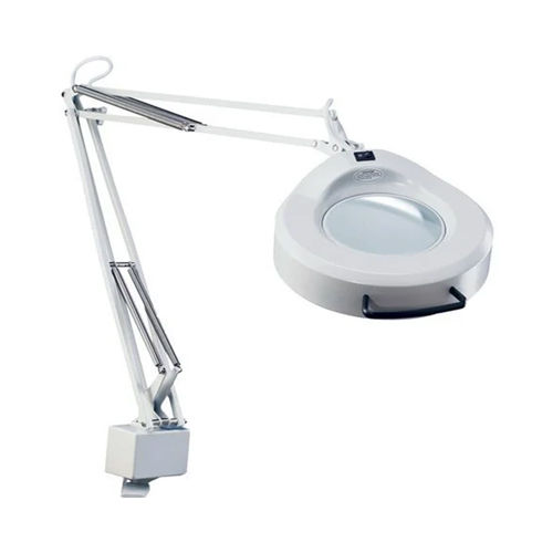 Bench Top Magnifying Glass Lamp - Color: White