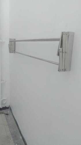 Wall mounted cloth drying push and pull type hangers in Nagarmalai