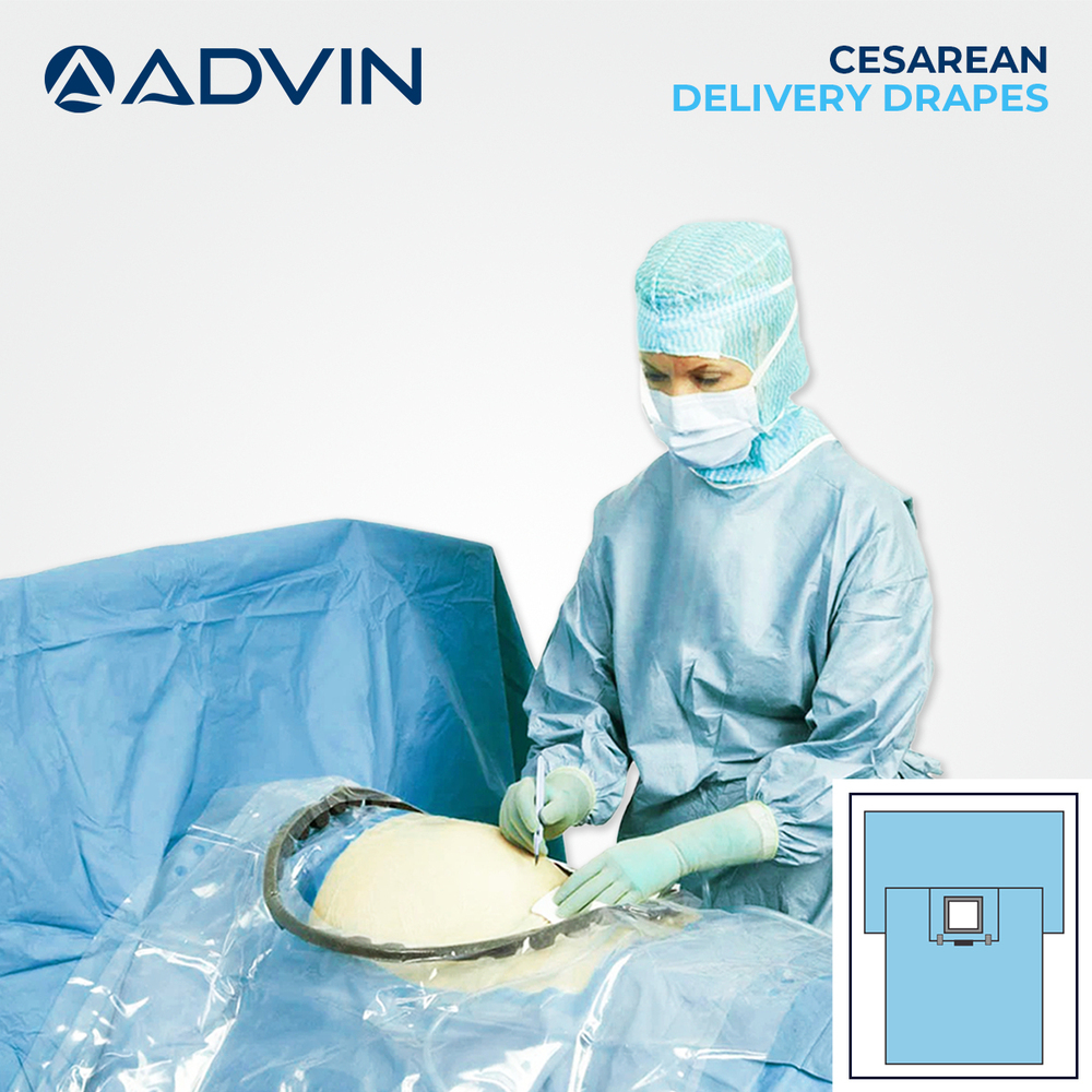 Manual Cesarean Delivery Drapes