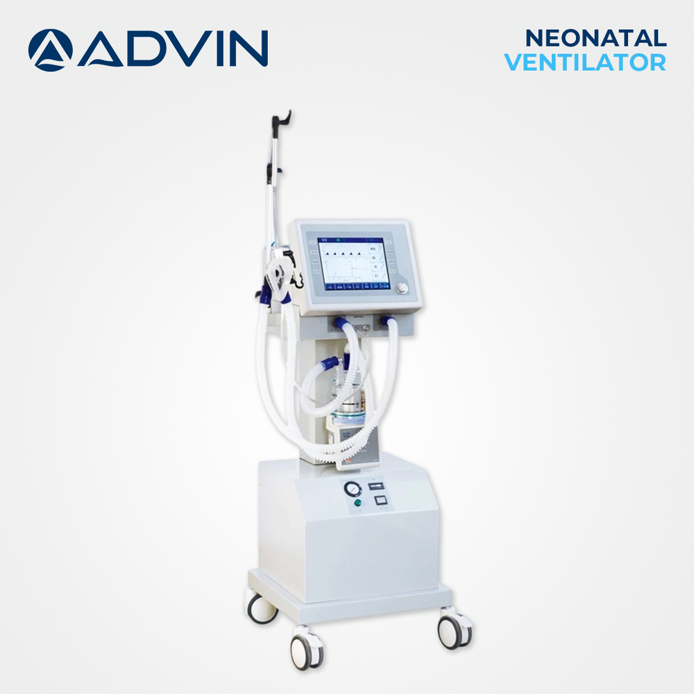 Medical Ventilator - MicroController Based, 10.4 TFT Display Screen, Humidifier with Temperature Adjustment | Fully Pneumatically Driven, Built-in Backup Battery for Up to 4 Hours