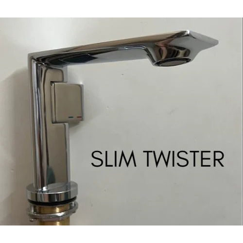 Silver Brass Single Lever Basin Mixer