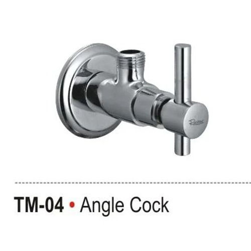 Brass Angle Cock - 15MM, Glossy Silver Finish | Durable and Stylish Design