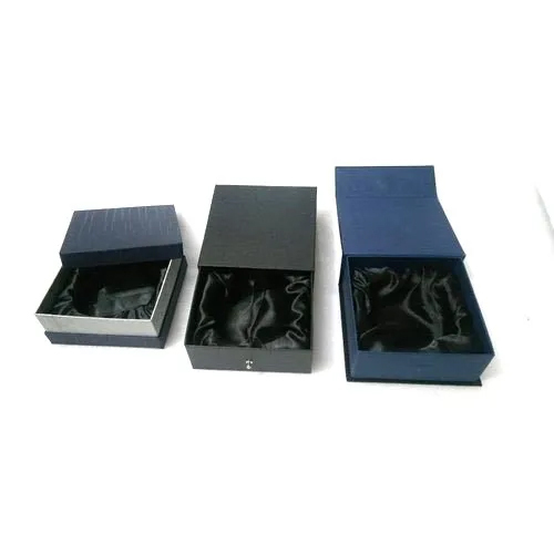 Belt Packaging Boxes - Square Cardboard, Matte Lamination Finish | Embossed Design for Apparel Industry Use