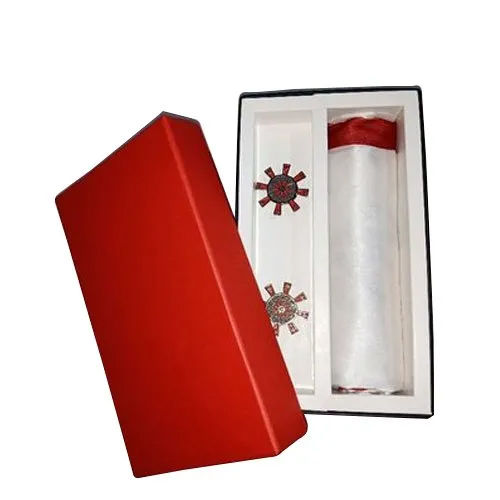 Matte Lamination Red Rectangular Cuffling Box