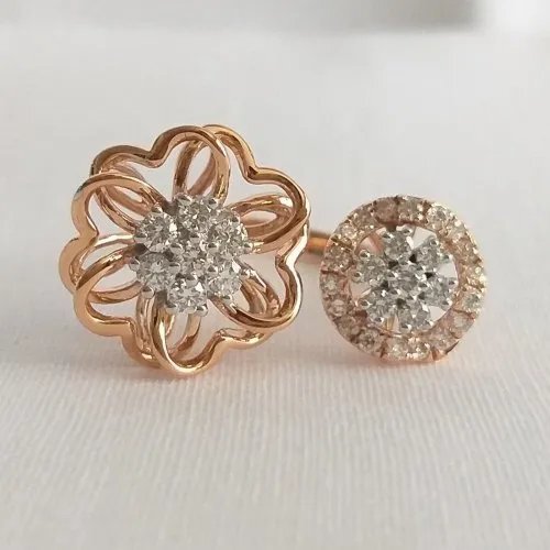 Double Flower Diamond Ring