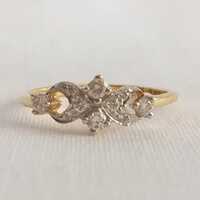 Ladies Diamond Ring - Gold, Ring Size 6-8 | Pave Setting With Si1-vs2 Clarity, 2-5 Grams Weight, Perfect For Engagements And Special Occasions