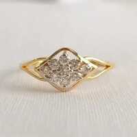 Ladies Diamond Finger Rings - Color: Gold