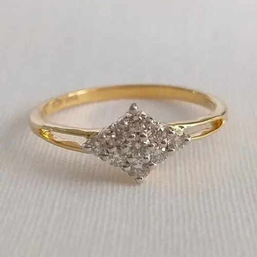 Girls Gold Plated Diamond Ring