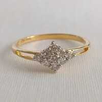Girls Gold Plated Diamond Ring - Grade: Aaa