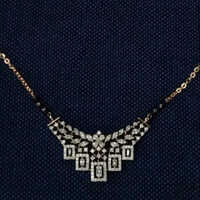 Diamond Mangalsutra - Gold & Diamond, 16-18 Inches Length, High Polish Finish | Traditional Indian Bridal Wear, Daily Use