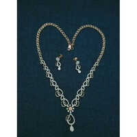 Quality Assured Real Diamond Necklace Set - Natural Diamond, Silver Color | Excellent Cut, Perfect For Party & Wedding Wear