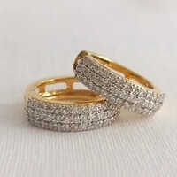 Daily Wear Diamond Bali - Color: Yellow Gold