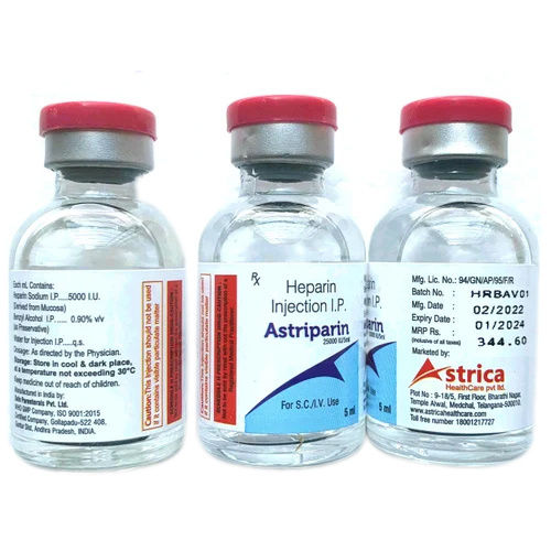 Heparin Sodium Injection Ip 5000 Iu General Medicines