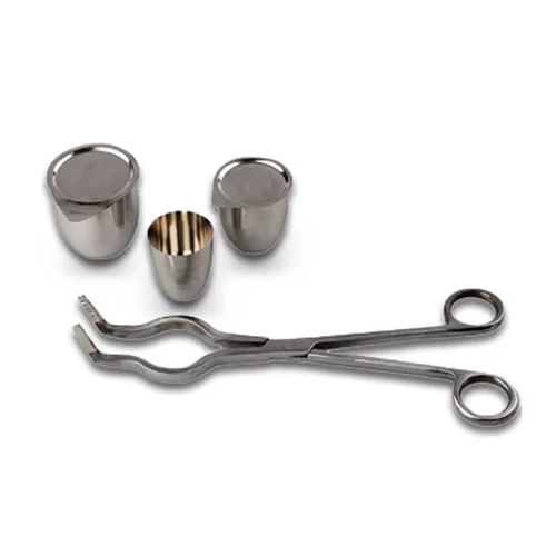 Pure Platinum Crucibles Tongs Dishes