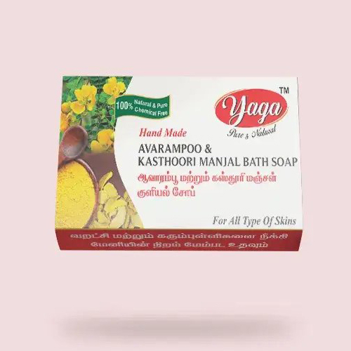 High Quality Avarampoo And Kasthoori Manjal Bath Soap
