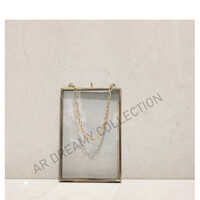 AR009B VINTAGE GLASS HANGING PHOTO FRAME 5x7