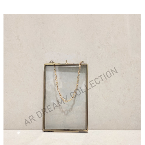 AR009C VINTAGE GLASS HANGING PHOTO FRAME 4x6