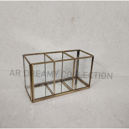 AR222 GLASS ORGANISER WITH 3 COMPARTMENT