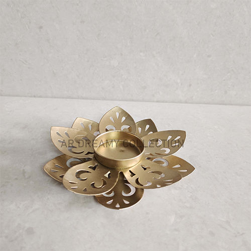 AR214 Etched Lotus T-light Diya Holder