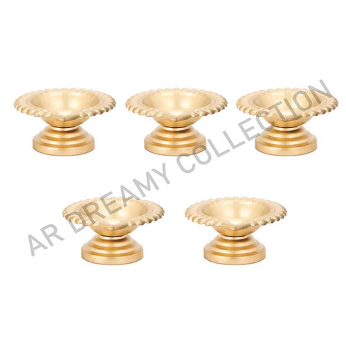 Ar231 Diwali Metal Diya Set Of 5