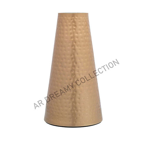 Indian Ar215 Gold Decorative  Metal Vase Silver