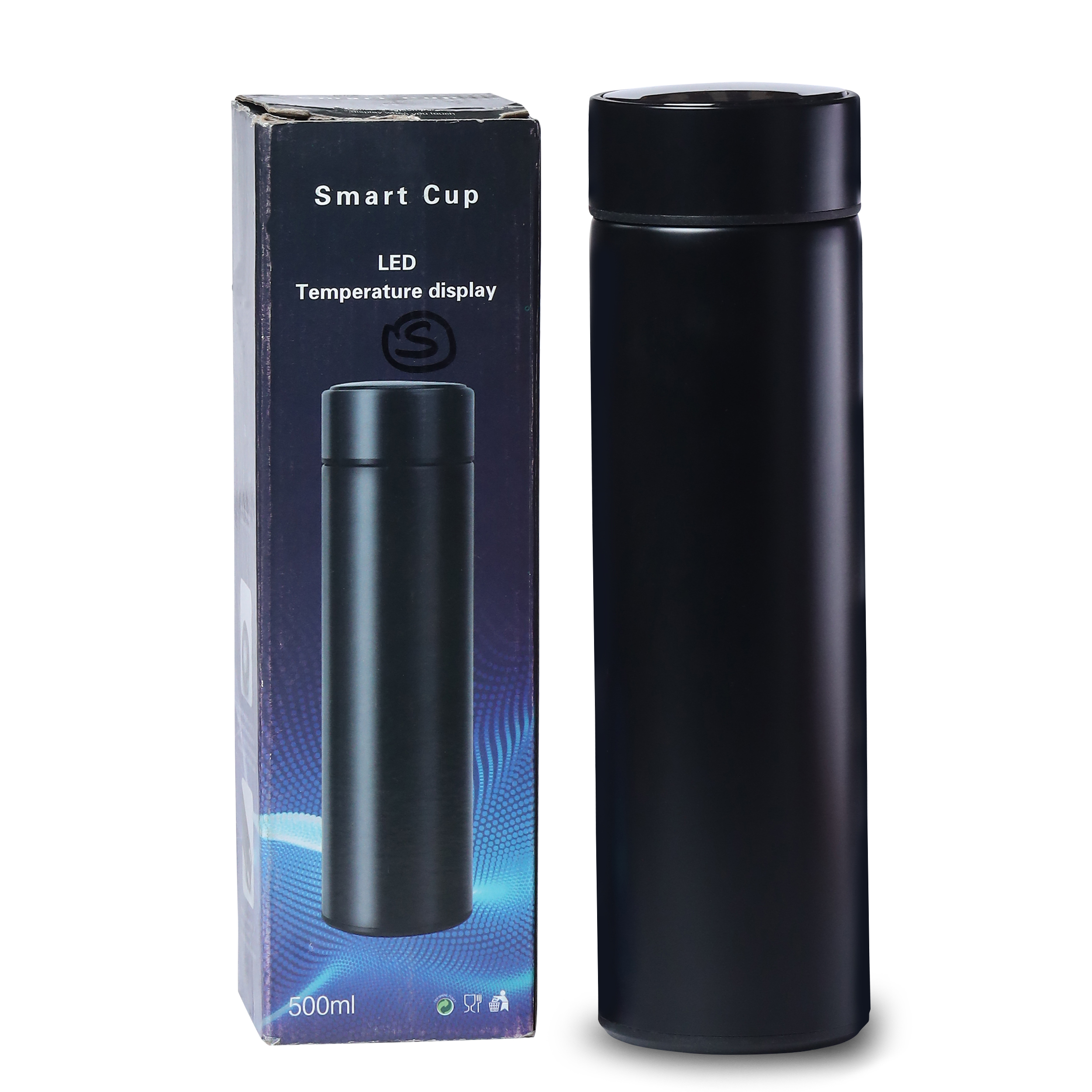 Black Temperature Water Bottle