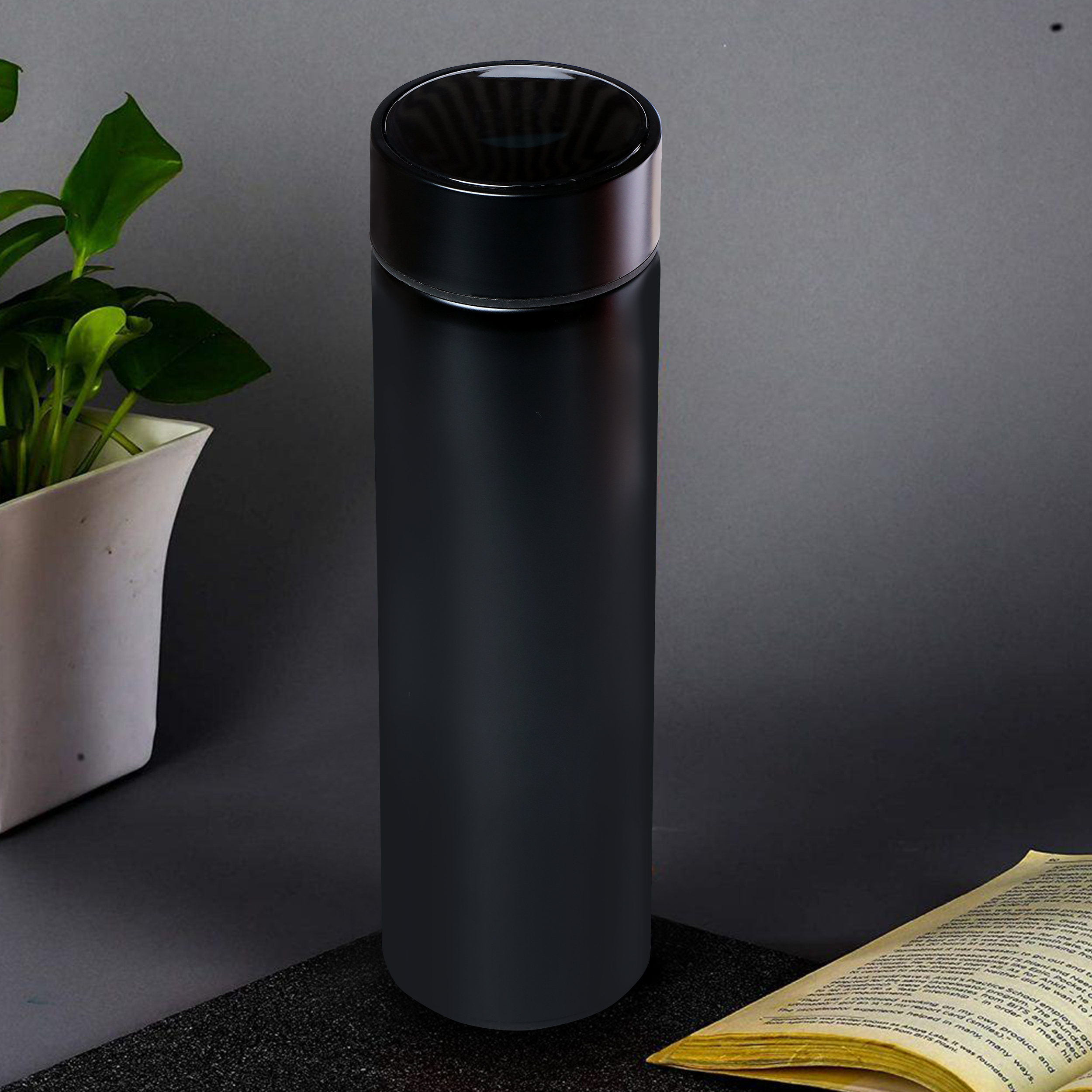 Black Temperature Water Bottle