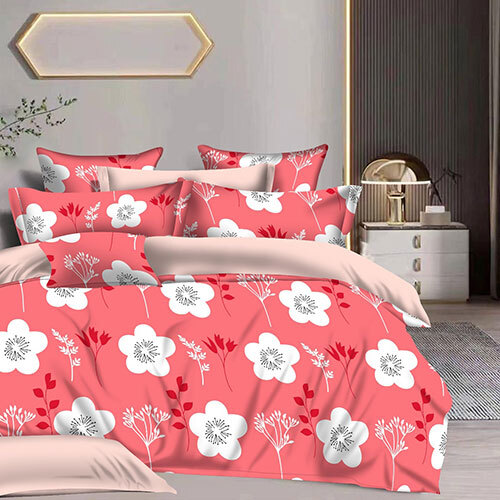 FLower On Pink Design Bed Sheet