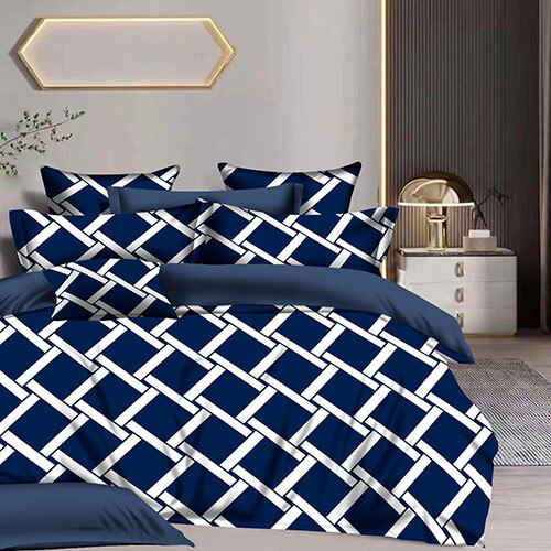 White Strip Design Bed Sheet