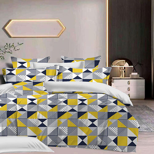 220 x 225cm Block Design Bed Sheet