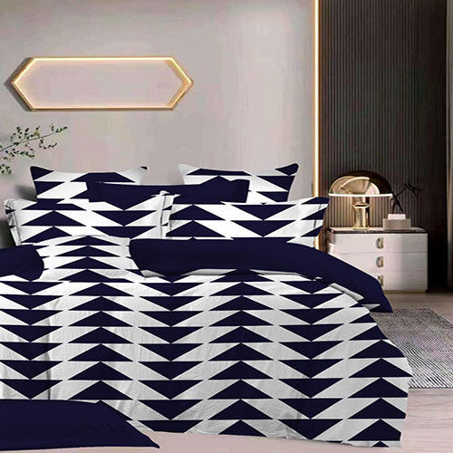 Different Available Blue Triangle Design Bed Sheet