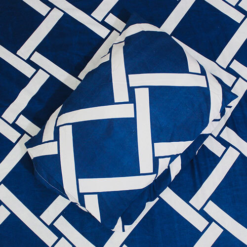 White Strip Design Bed Sheet