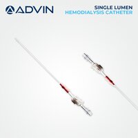 Single Lumen Hemodialysis Catheter - Polyurethane, Mri Compatible Design | Softness Insertion, Kink Resistant, Dual Ended Guide Wire, Enhanced Flow Rates