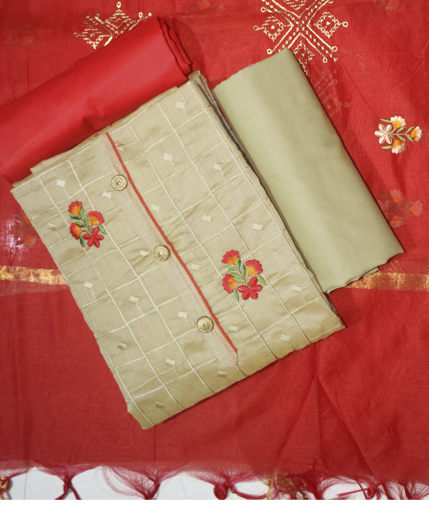 New Embroidered Work Dress Material