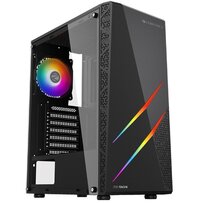 Zebronics Tachi Mid-tower Gaming Cabinet - Tempered Glass, 1 X 120mm Rgb Fan, Atx/m-atx/m-itx, Usb 3.0, Led Control Switch, 7 Expansion Slots