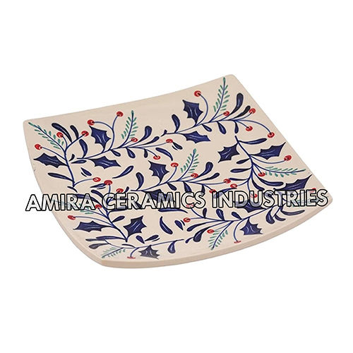 DINNER PLATE SQUARE MHUGAL PAINTING