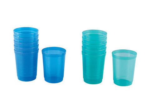 Plastic Aqua Glass set of 6pcs